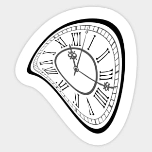 Wobbly classic clock Sticker